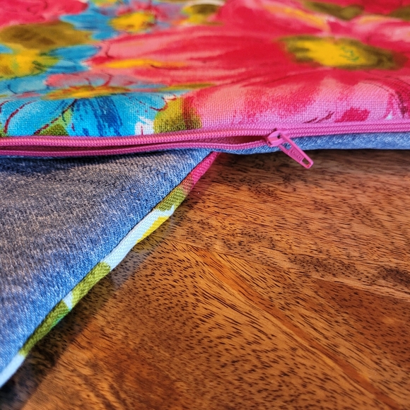 Floral and Denim Pillow Covers - Picture 5 of 5